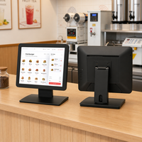 Système POS compatible avec Windows, écran tactile IPS de 15 pouces, moniteur tactile durable pour POS, supermarché, restaurant
