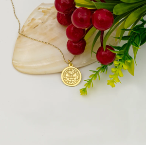 Collier Sceau de Salomon plaqué or 18 carats par Demir Uluer, pendentif secret personnalisé Solomont, bijoux délicats de Salomon, roi Salomon - Product Image 5