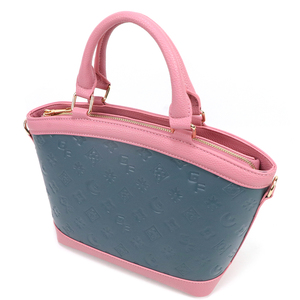 Bolso Tote de Moda para Mujer, de Cuero PU con Bloques de Color, Asa Superior Repujada, Bolso de Mano de Gran Capacidad, Bolso de Hombro para Uso Diario - Product Image 2