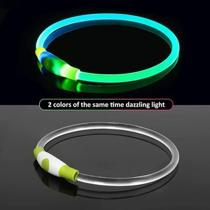 2024 nuevo Color RGB impermeable iluminar LED <span class=keywords><strong>Collar</strong></span> de perro mascota USB recargable <span class=keywords><strong>TPU</strong></span> brillo Color DE SEGURIDAD Led <span class=keywords><strong>Collar</strong></span> - Product Image 2