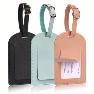 Étiquettes de bagages personnalisées à prix abordable, vente en gros, logo personnalisé, étiquette de bagage en PU pour sacs - Product Image 4