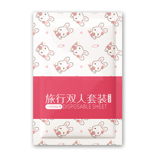 Disposable Four Piece <b>Bed</b> <b>Sheet</b> Set Travel Portable Hotel Supplies Soil Proof Double Size - Product Image 2