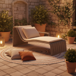 Ensemble <span class=keywords><strong>de</strong></span> meubles d'extérieur en métal blanc, canapé <span class=keywords><strong>de</strong></span> patio 3 pièces avec table basse et chaise longue pour <span class=keywords><strong>jardin</strong></span>, balcon - Product Image 3