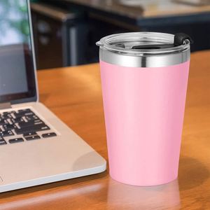 Vaso Térmico Personalizado de Acero Inoxidable de 12 oz con Aislamiento al Vacío, Asa, Tapas Herméticas y Pajitas para Niños, Viajes en Auto (Diseño Moderno, 9 Colores) - Product Image 2