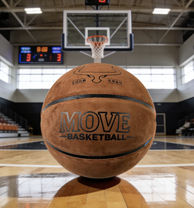 Ballon de basketball taille 7 en cuir véritable, prix d'usine, logo personnalisé imprimé, durable, professionnel, 600-650g, pour entraînement et matchs - Product Image 6