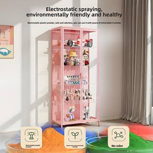 Vitrine en verre colorée, armoire de <span class=keywords><strong>rangement</strong></span> multi-niveaux, présentoir pour <span class=keywords><strong>Lego</strong></span> et figurines d'action, organisateur de collection de jouets - Product Image 3