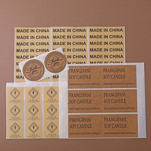 Çin fabrika küçük adedi kare Kraft kağıt etiketleri hediye kutusu için parlak UV yapışkan Kraft kağıdı çıkartmalar - Product Image 5