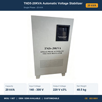 Stabilisateur de tension automatique monophasé personnalisé TND5 20KVA, servomoteur, écran LCD, protection contre les courts-circuits, certifié CE