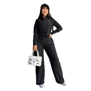 DD0182 <b>Women's</b> Casual <b>Suit</b> Set Three <b>Piece</b> Wide Leg Pants Fashion Outfit For Daily Wear - Product Image 2