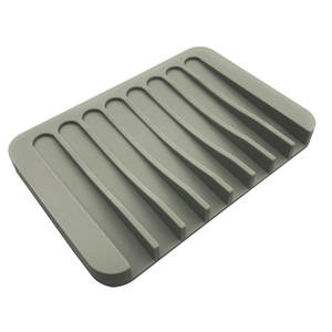 ที่วางสบู่ซิลิโคนแบบสี่เหลี่ยมผืนผ้า ดีไซน์ระบายน้ำได้ สำหรับห้องน้ำและห้องครัว - Product Image 3