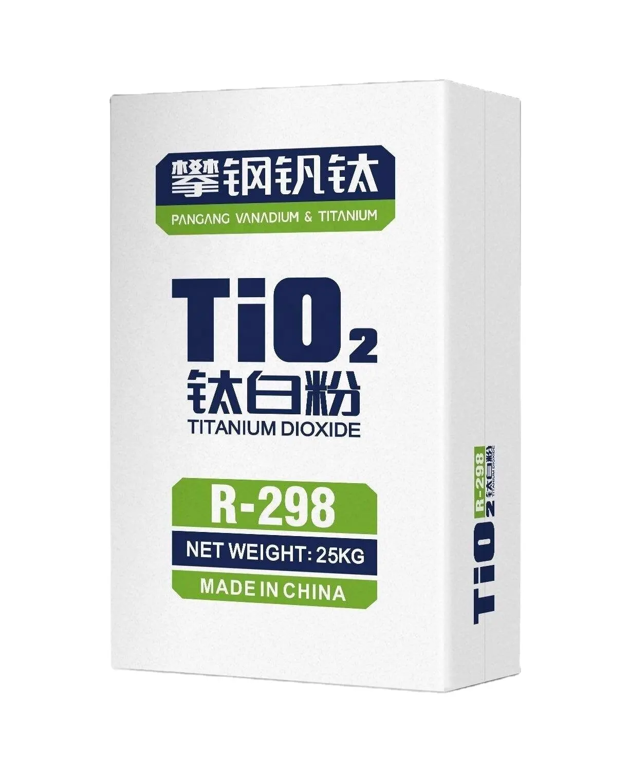 Pangang Tio2 تيتانيوم ثاني أكسيد روتييل R298 سعر الجملة الصين تصنيع الصباغ بيضاء مسحوق