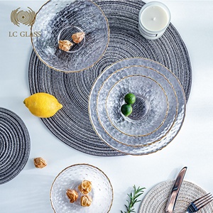 Popolare grande vetro di cristallo cavo Noodle frutta <span class=keywords><strong>ciotola</strong></span> di insalata Set decorazione arredamento per la casa per riunioni di famiglia - Product Image 3