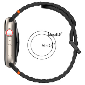 Pulseira de silicone para Apple Watch 45mm 44mm 40mm 41mm 42mm-46mm pulseira esportiva para iwatch 8 7 6 5 4 <span class=keywords><strong>3</strong></span> SE 9 10 Ultra <span class=keywords><strong>2</strong></span> 49mm - Product Image 3