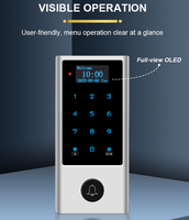 Contrôle d'accès WiFi Tuya OLED AC&DC avec gestion à distance, lecteur de cartes RFID 125KHz ID 13.56MHz