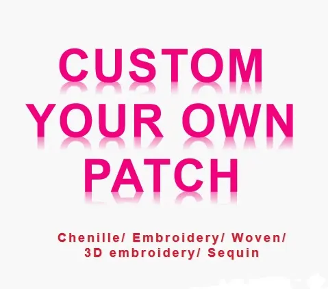 Custom designer chenille patches 3D woven iron on patches badge embroidery patches