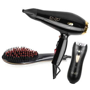 ENZO Fashional यात्रा घर सैलून बालों की स्टाइल पेशेवर उपकरण बिजली एपिलेटर बालों को हटाने Straightener कंघी हेयर ड्रायर सेट