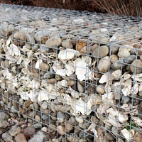Paniers en treillis gabion carrés fabriqués en Chine, directement de l'usine, fil galvanisé de 4 mm/8G de diamètre, maille soudée 3" x 3" (clips de maille)