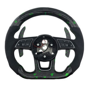 Volant en fibre de carbone forgée Alcantara avec LED, en promotion, pour modèles Audi A3 A4 A4L A5 A7L A8 Q5 Q7 B9 A6 R8 - Product Image 1