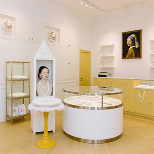 Vitrine de présentation de bijoux et objets de collection <span class=keywords><strong>avec</strong></span> éclairage LED moderne et luxueux, robuste et écologique, pour centre commercial et salon - Product Image 1