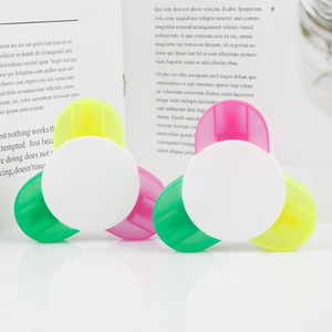 Promoción al por mayor: Juego de rotuladores Kawaii de punta oblicua multicolor con embalaje suelto de plástico Heada, amarillo/verde/rosa - Product Image 1