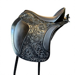 BS International Export Natural Finished Genuine Buffalo Leather Seat Australian Cow Buffalo Hide Handmade Wood English Saddle - Product Image 2