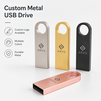 Clé USB Métallique Personnalisée avec Logo, Clé USB en Forme d'Anneau, 16 Go, 32 Go, 64 Go, 128 Go, Cadeau Promotionnel d'Entreprise en Gros