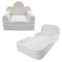 Lit d'appoint pour enfants en mousse haute densité OEM ODM, emballé sous vide, avec logo personnalisé, barrière de sécurité tout autour, canapé-lit pour tout-petits