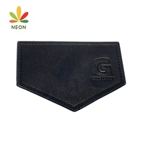 Meilleur prix personnalisé en relief marque Logo Jeans dos patchs en cuir à coudre sur le support pour les étiquettes en cuir