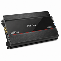 Amplificateur audio de voiture 4 canaux classe AB 80W x 4 RMS 4 Ohm, pontable 170W x 2, avec crossover pleine gamme, basses renforcées et télécommande