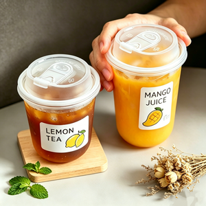 Vaso de Plástico PP Desechable Transparente para Café, con Logotipo Impreso Personalizado, para Té Boba, Venta al Por Mayor - Product Image 1