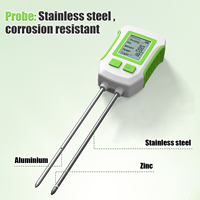 KONLEN Testeur de sol numérique 5-en-1 : pH-mètre, analyseur d'humidité (0-90% HR), température (-10°C-90°C), luminomètre pour jardin