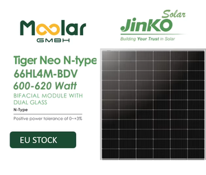 Prix d'usine pour panneau solaire BDV 620W N-Type bifacial double vitrage, efficacité 22,21%, stock Rotterdam, câble 1200mm, 600W - Product Image 5