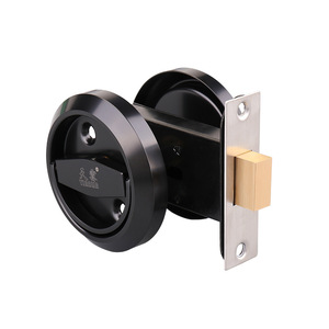 CZ-0930 Round Lock Handle 304 Stainless Steel Hidden Door Handle <b>Brushed</b> Surface Easy Operation Fire Box Accessory - Product Image 1