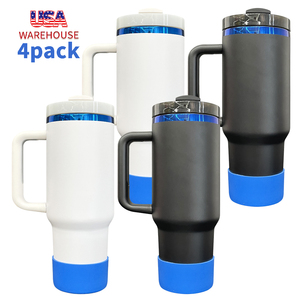 Paquete de 4 Vasos Térmicos de Acero Inoxidable Azul de 40 oz con Aislamiento al Vacío de Doble Pared para Viajes y Actividades al Aire Libre, Envío desde Almacén en EE. UU. - Product Image 1
