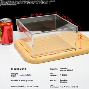 Boîte d'emballage haut de gamme transparente carrée en PS de qualité alimentaire, épaisse, 20 cm, pour cadeaux de festival - Product Image 5