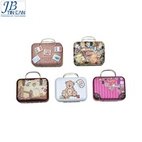 Mini valise en étain pour enfants, boîte de rangement pour bonbons/chocolat, charnière en métal, idéal comme cadeau