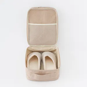 Изготовленный на заказ логотип полиэстер дорожная сумка для обуви Органайзер 3-слойная сумка для обуви