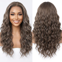 Perruques synthétiques HD Lace Front transparentes, courtes, ondulées, résistantes à la chaleur, sans colle, avec ligne de cheveux bouclée réglable, haute densité
