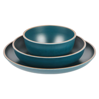 Assiette de table intemporelle et élégante en mélamine incassable, impression colorée directe usine sur plastique pour usage en restaurant