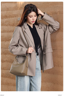 Mini sacs à bandoulière en cuir, petits sacs à main avec 2 sangles, sacs à main en cuir avec 2 sangles amovibles, sacs à main pochette à bandoulière