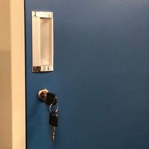 IGO Entrega Rápida, Armarios de Almacenamiento de Acero Azul de 2 Puertas con 2 Compartimentos, 2 Estantes, Capacidad de 100 kg y Altura Ajustable - Product Image 5