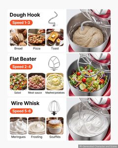 Professional Stainless Steel Automatic Stand <b>Mixer</b> 6 Speed 5L Dough Kneader for Baking Cakes and <b>Bread</b> Food <b>Mixers</b> - Product Image 5