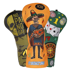 <span class=keywords><strong>Housse</strong></span> de protection pour driver de golf en cuir PU avec logo personnalisé, pour <span class=keywords><strong>1</strong></span> club de golf, portable - Product Image 1