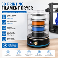 Séchoir à résine plastique 3 et 4 plateaux pour filament d'imprimante 3D, boîte de séchage intelligente à contrôle d'humidité
