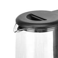 Bouilloire Électrique OEM en Verre Noir Mat 2,0 L – Design Minimaliste Élégant en Borosilicate, Sans Fil, pour Cuisine Nordique