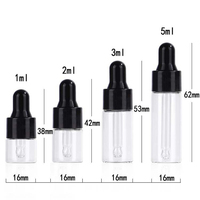 Flacon compte-gouttes pour huiles essentielles en promotion – Flacon compte-gouttes vide personnalisé 1ml 2ml 3ml 4ml 5ml – Emballage pour huiles essentielles