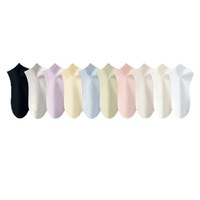Chaussettes courtes pour femmes, fines, respirantes, antibactériennes, déodorantes, blanches, en maille, en coton, nylon et élasthanne, pour l'été