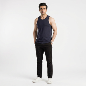 Camiseta Deportiva sin Mangas para Hombre, Personalizada al por Mayor, Transpirable, de Punto, de Poliéster/Algodón, para Entrenamiento Urbano, sin Logotipo, OEM - Product Image 1