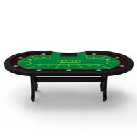 Table de poker Texas Hold'em personnalisée YH 260cm pas chère avec plateau à jetons