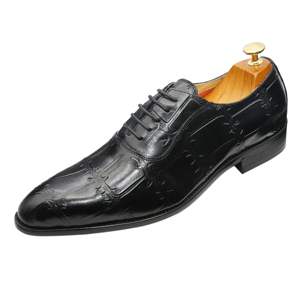 Di alta qualità di design Italiano Oxford scarpe tomaie di cuoio genuino degli uomini autentici di scarpe pattini di vestito di cuoio per gli uomini